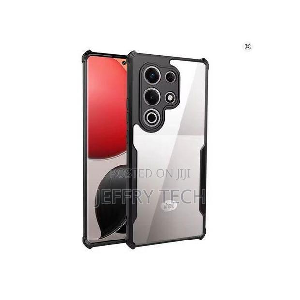 Itel S25 Ultra Transparent, Clear and Colorless With Black Edges Uniqu