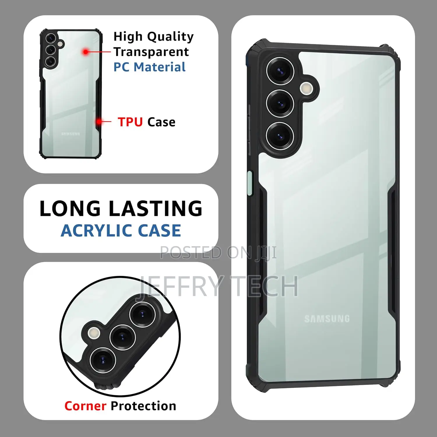Samsung Galaxy M36 / F36 (5g) | Camera Protbumper-Edge Clear Back Case