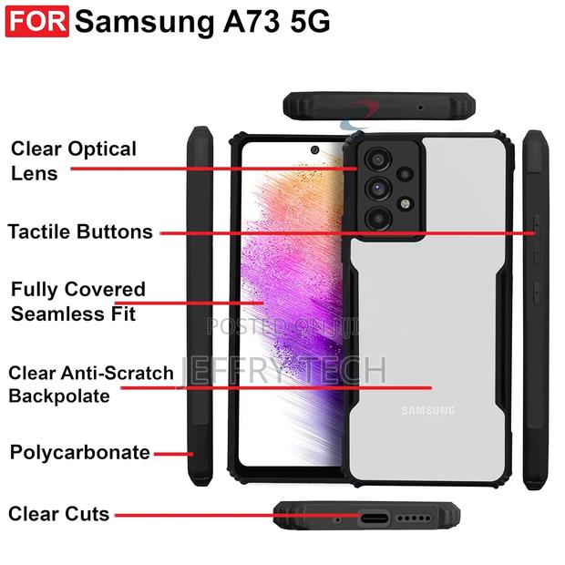 Shockproof Crystal Clear Back Case for Samsung Galaxy A73 5g