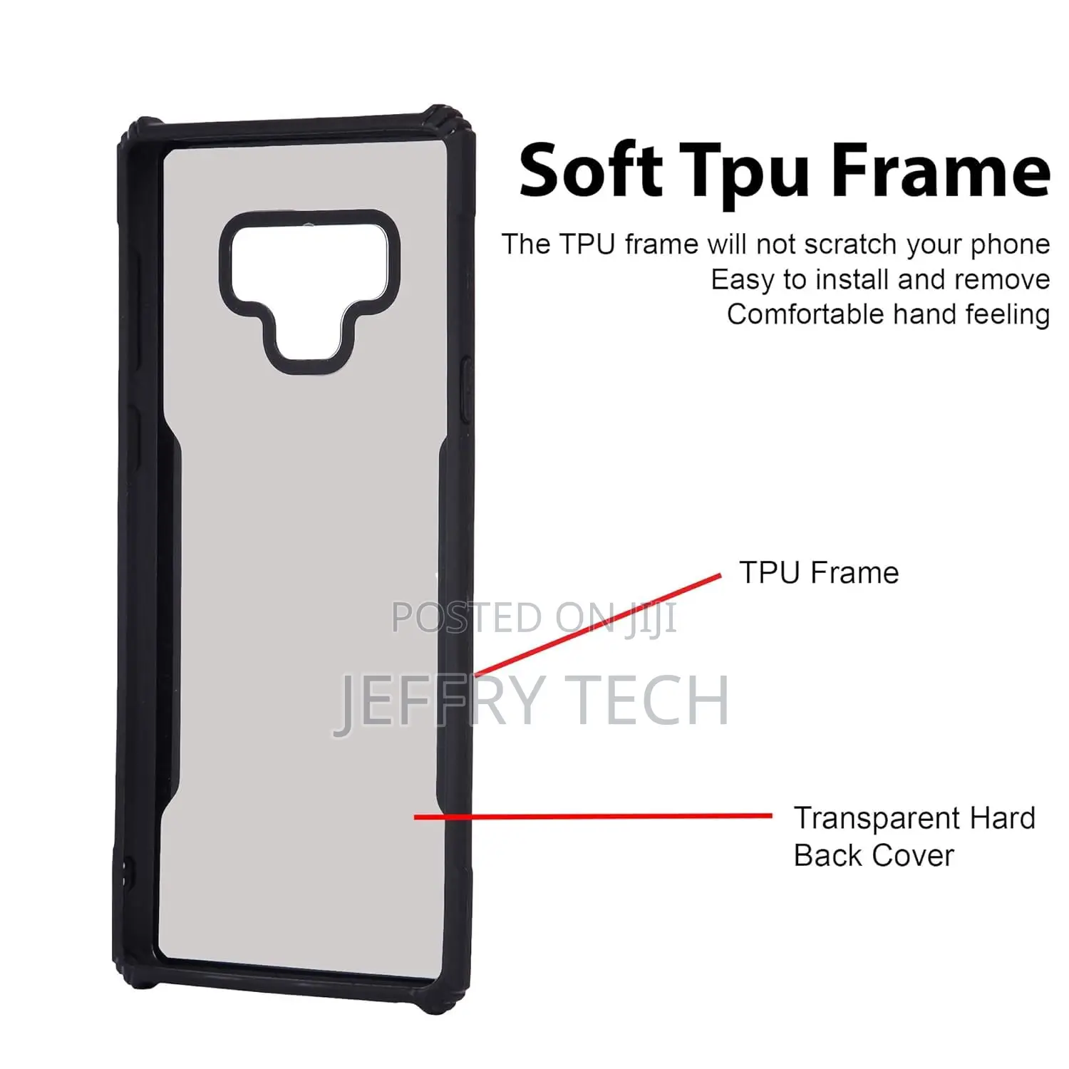 Samsung Galaxy Note 9 Cover Camera Protection Shockproof Bumper-Edge