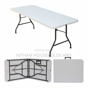 Foldable Plastic Table. Use It as a Dining Table for Outdoor Camping