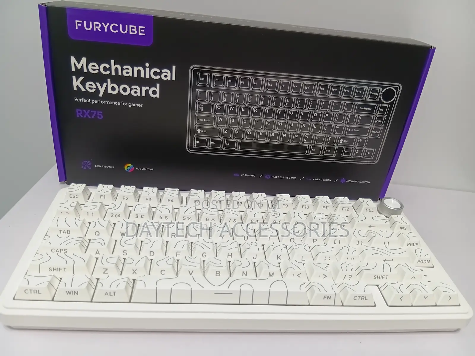 Furycube Rx75 Pro Tri Mode Customizable Mechanical Keyboard.