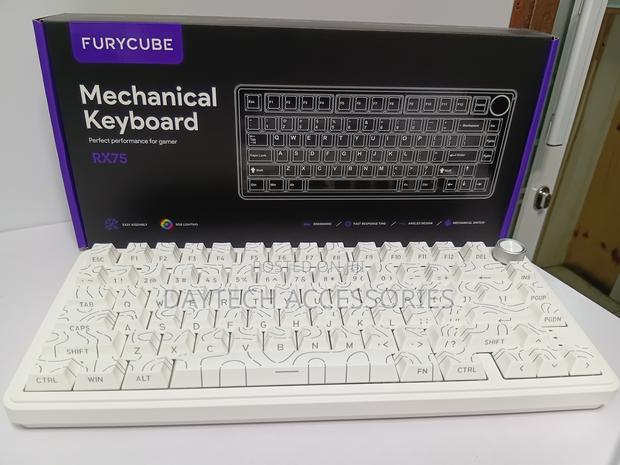 Furycube Rx75 Mechanical Gaming Keyboard - White - thumbnail 2