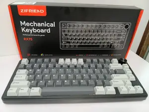 This Zifriend Rx75 Is a 75% Layout Mechanical Gaming Keyboard Knob.