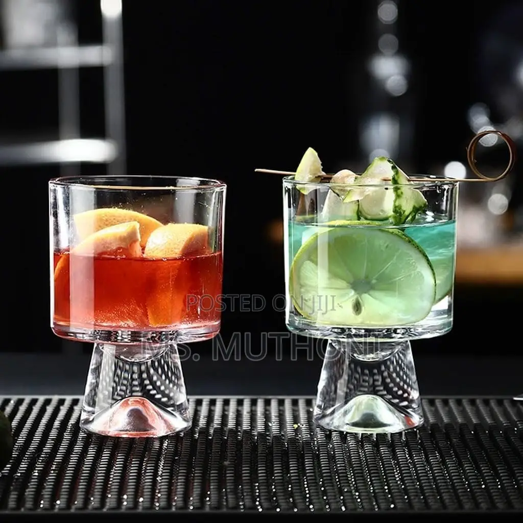 6pcs Elegant Alva Pedestal Crystal Glassware