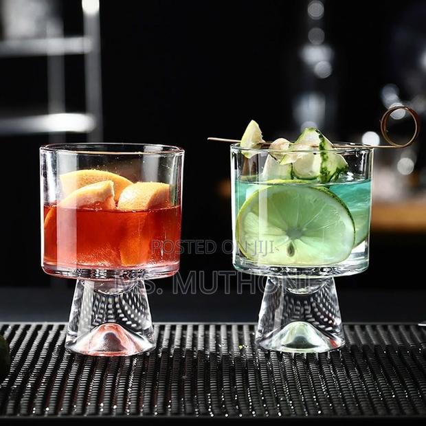 6pcs Elegant Alva Pedestal Crystal Glassware - main view