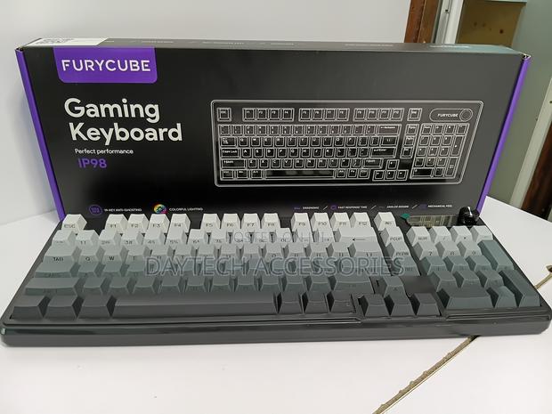 Furycube Ip98 Wired Gaming Membrane Keyboard RGB Translucent.