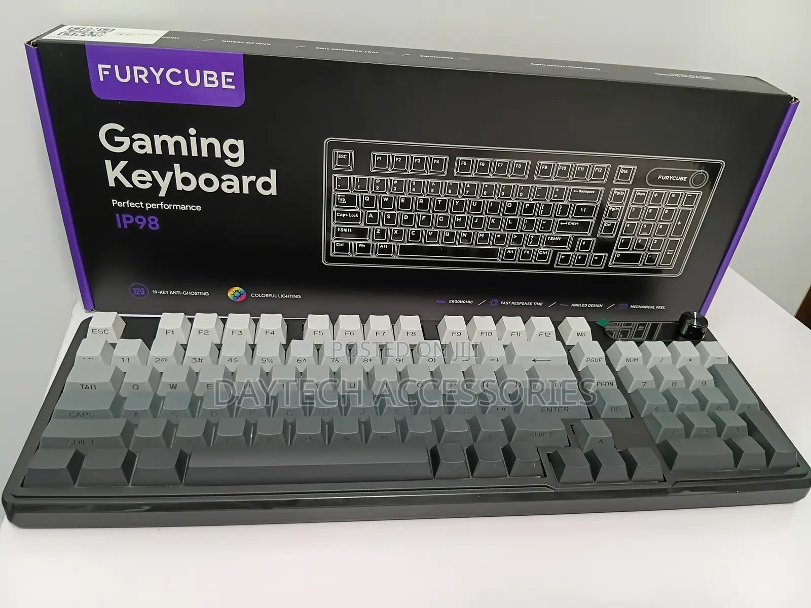 Furycube Ip98 Gaming Keyboard Wired Keyboard With RGB Backlighting.