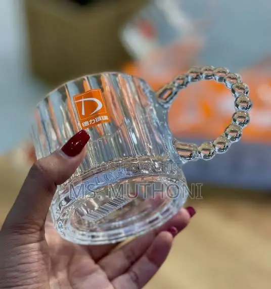 6 Pcs. Beautiful Aesthetic Vintage Coffe Cups With Pearl Handle