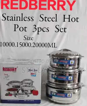 Redbredberry Premium Range of Stainless Steel Insulated Hotpot