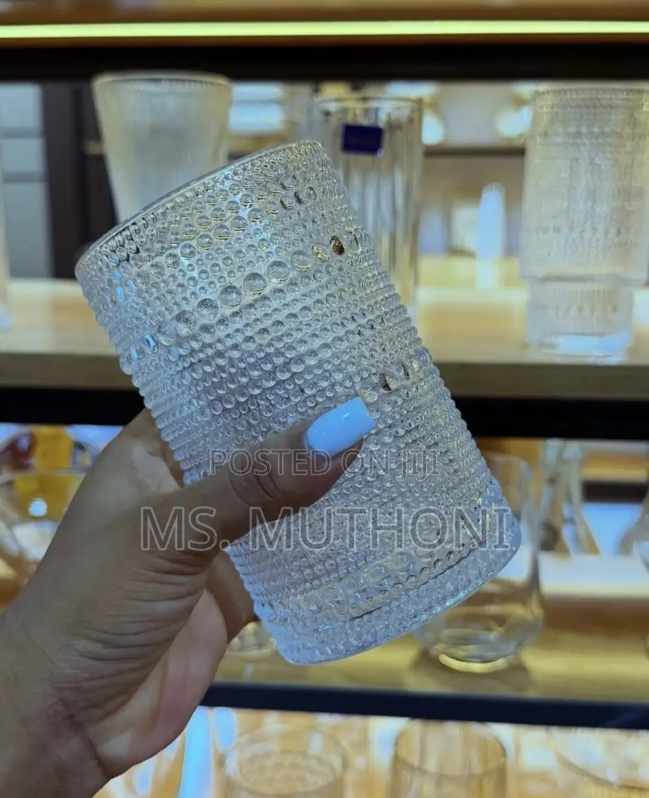 6 PCS Vintage Aesthetic Eternelovery Hobnail Highball Glass Set