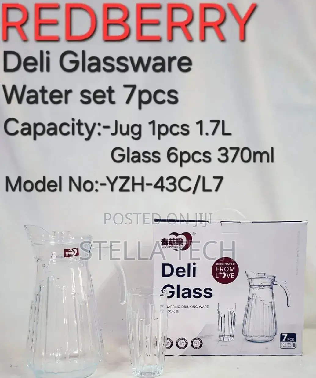 Redberry Premium Range of Crystal Clear Glass