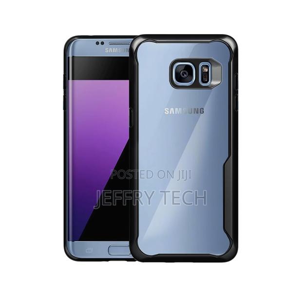 Back Cover for Samsung Galaxy S7 Edge (Tpu+Plastic_black)