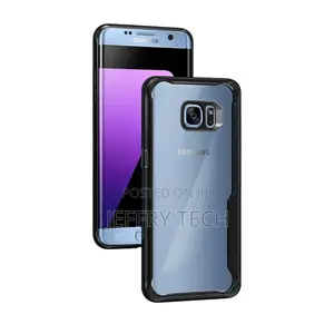 Back Cover for Samsung Galaxy S7 Edge (Tpu+Plastic_black)