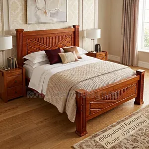 Solid Mahogany Bed (5x6) - Queen Size - Brand New Durable"