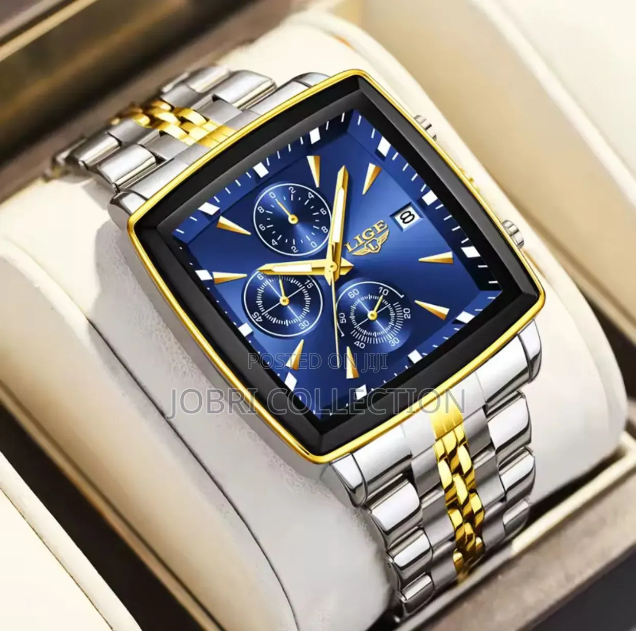 Lige Square Face Chronograph Gents Watch