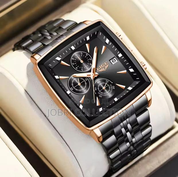 Black Lige Chronograph Gents Watch - thumbnail 2