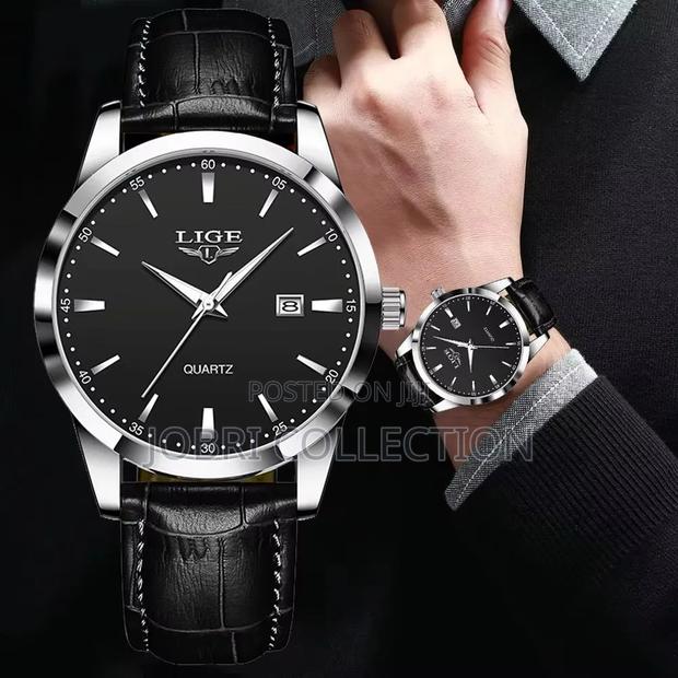 Lige Leather Straps Gents Watch - thumbnail 5