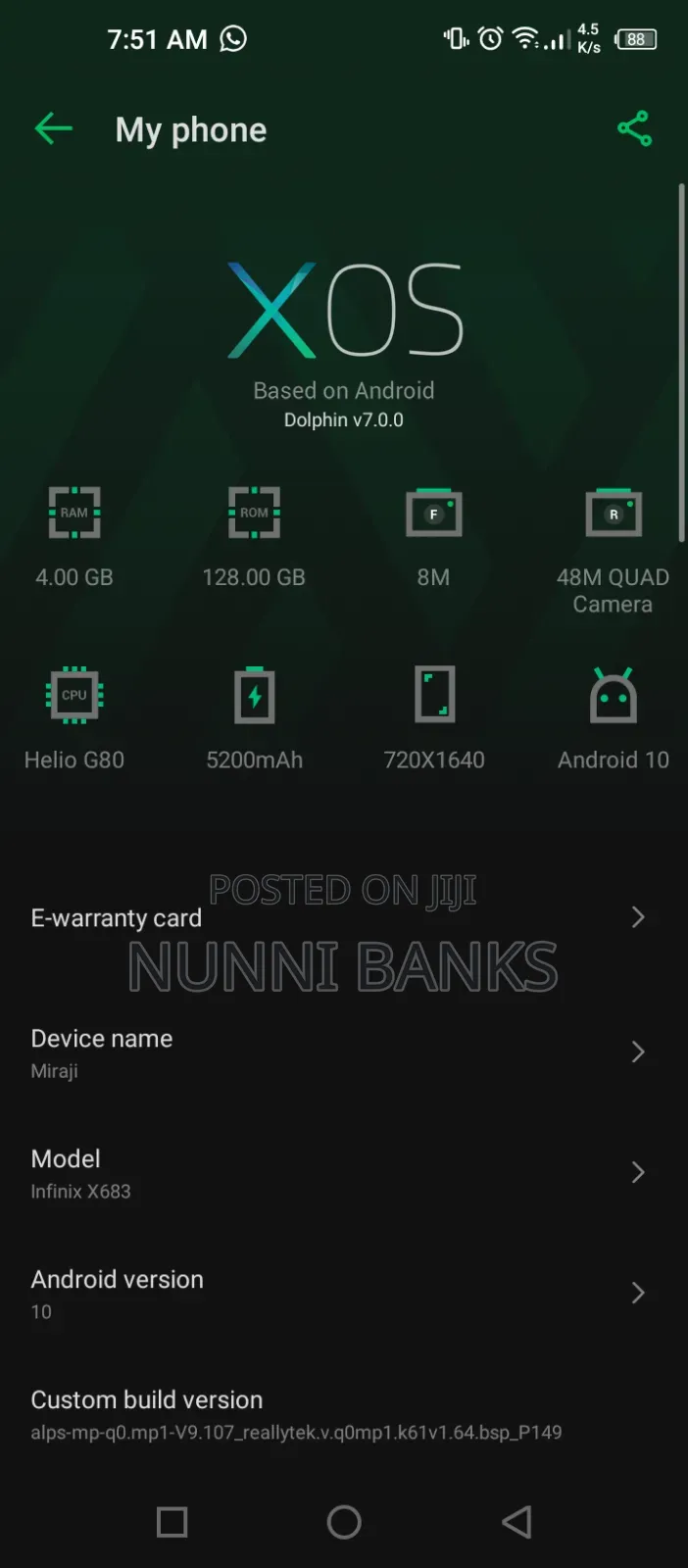 Infinix Note 8i (x683) 128 GB Blue
