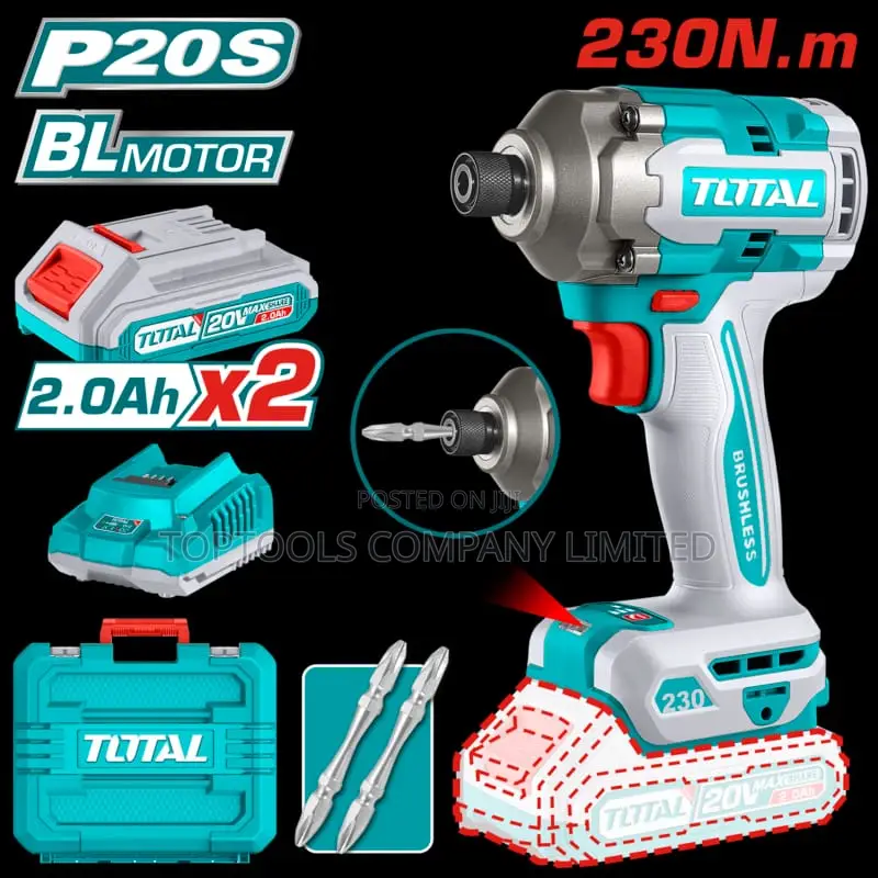 Impact Driver 20 Volt 230 Nm With 2 Batteries and Charger