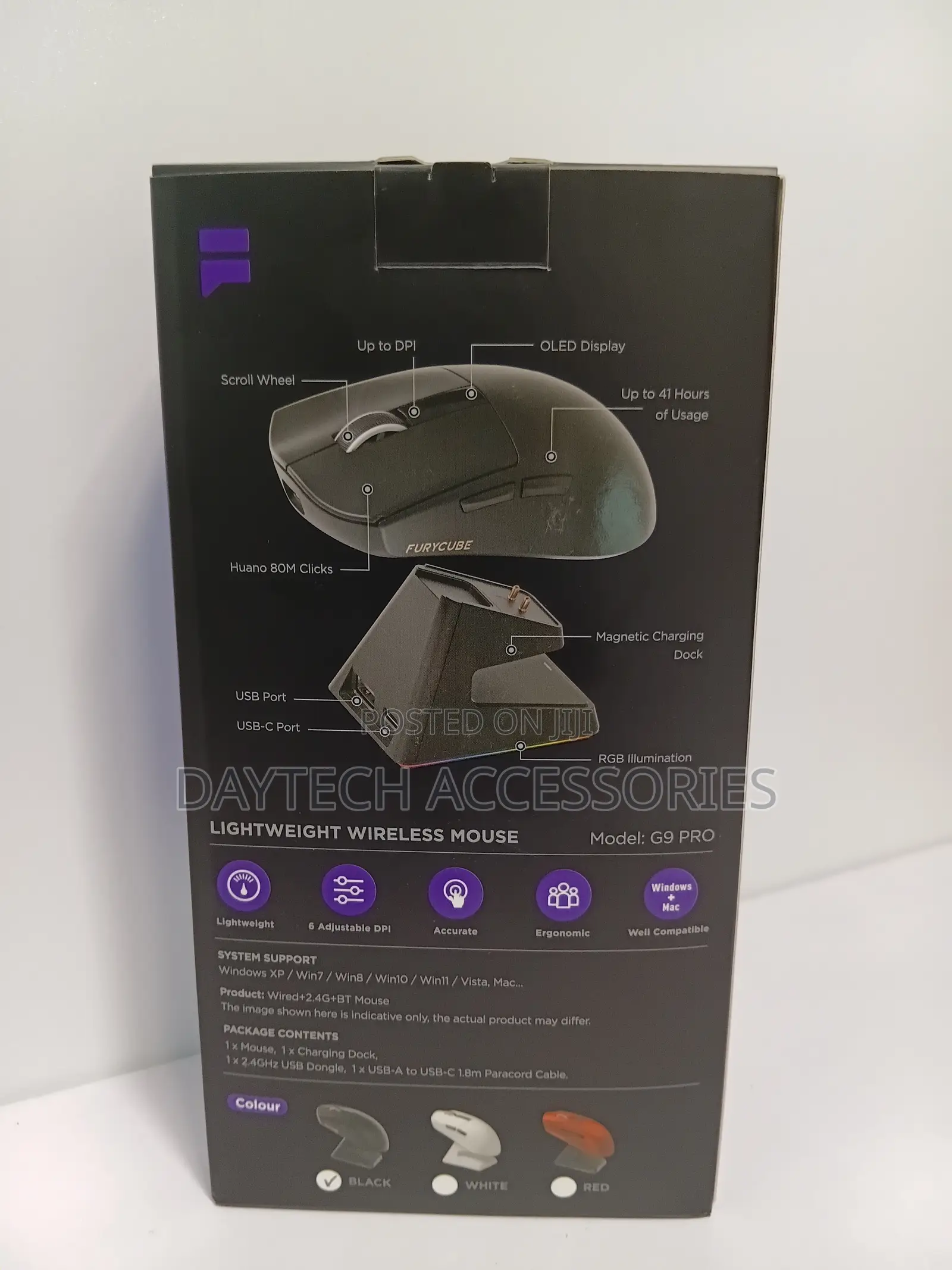 Furycube G9 Pro Wireless Gaming Mouse Tri-Mode