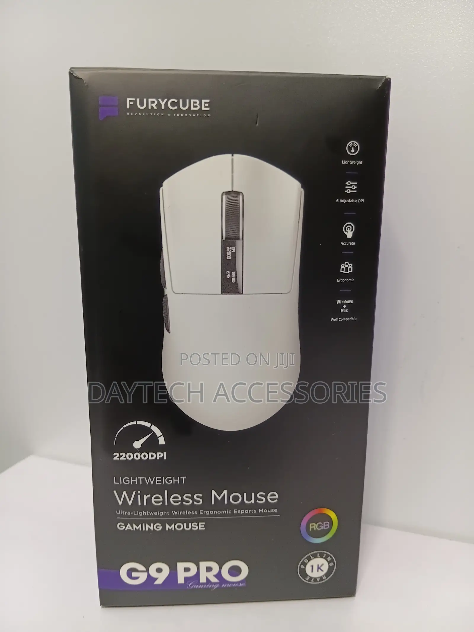 Furycube G9 Pro Tri-Mode Gaming Mouse With Digital Display