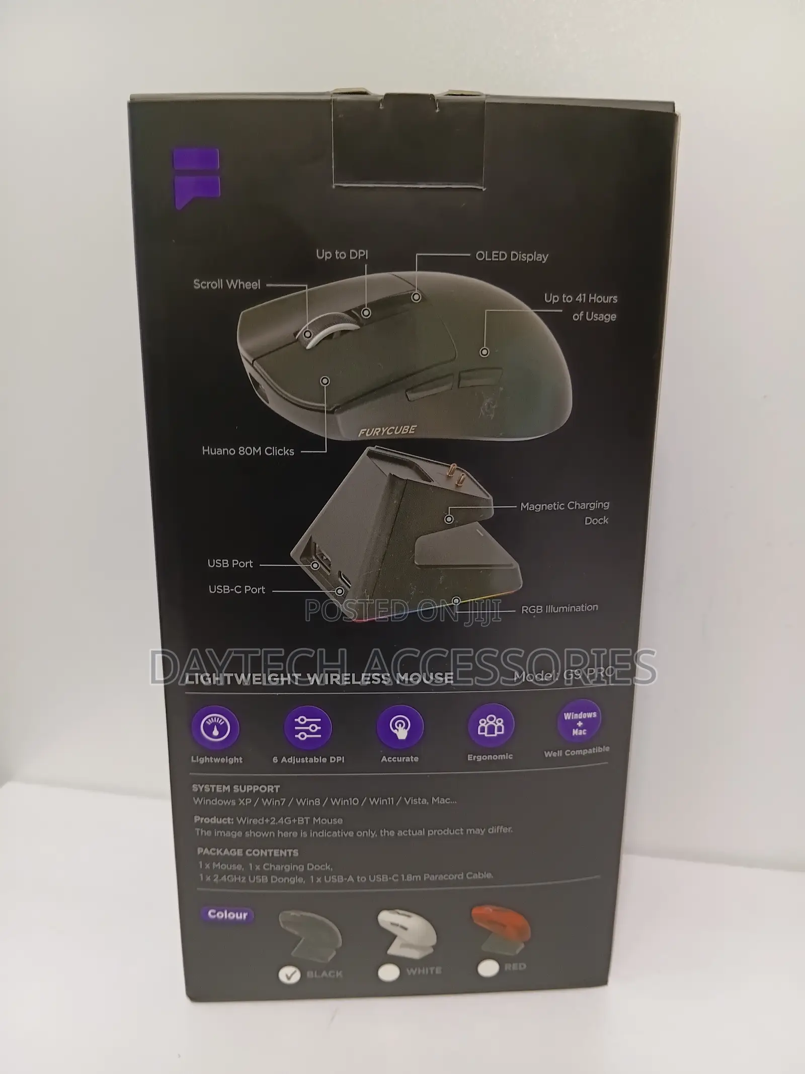 Furycube G9 Pro Tri-Mode Gaming Mouse With Digital Display