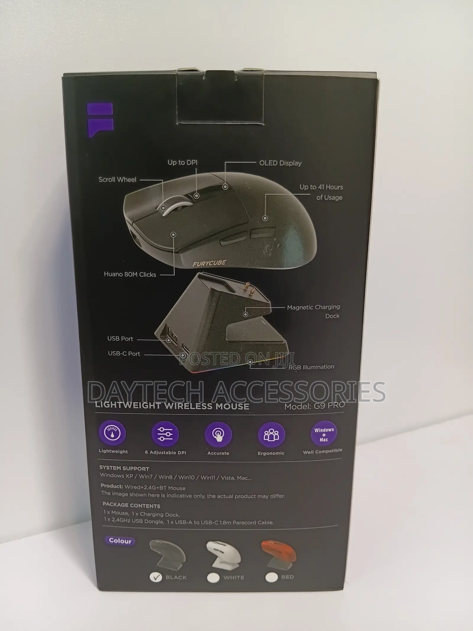 Furycube G9 Pro Tri-Mode Gaming Mouse With Digital Display
