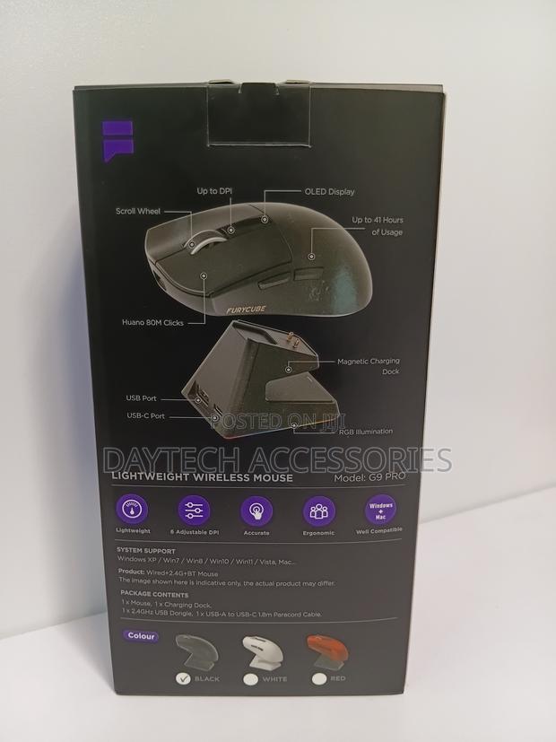 Furycube G9 Pro Tri-Mode Gaming Mouse With Digital Display - thumbnail 3