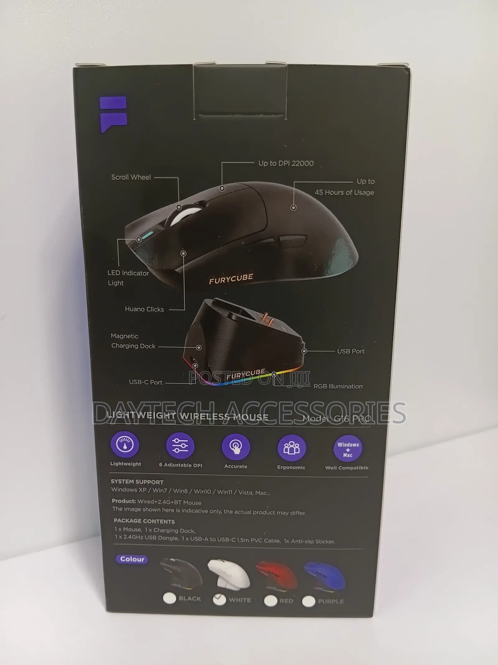 Furycube G16 Pro Tri-Mode Wireless Gaming Mouse - Paw3311