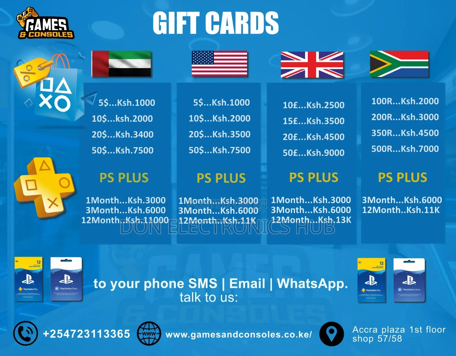Playstation Network Gift Cards and Microsoft Xbox Gift Cards