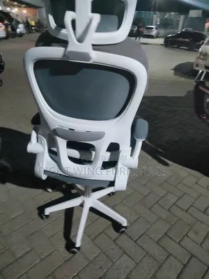 Office Executive White Gray Chair -Hand Folding