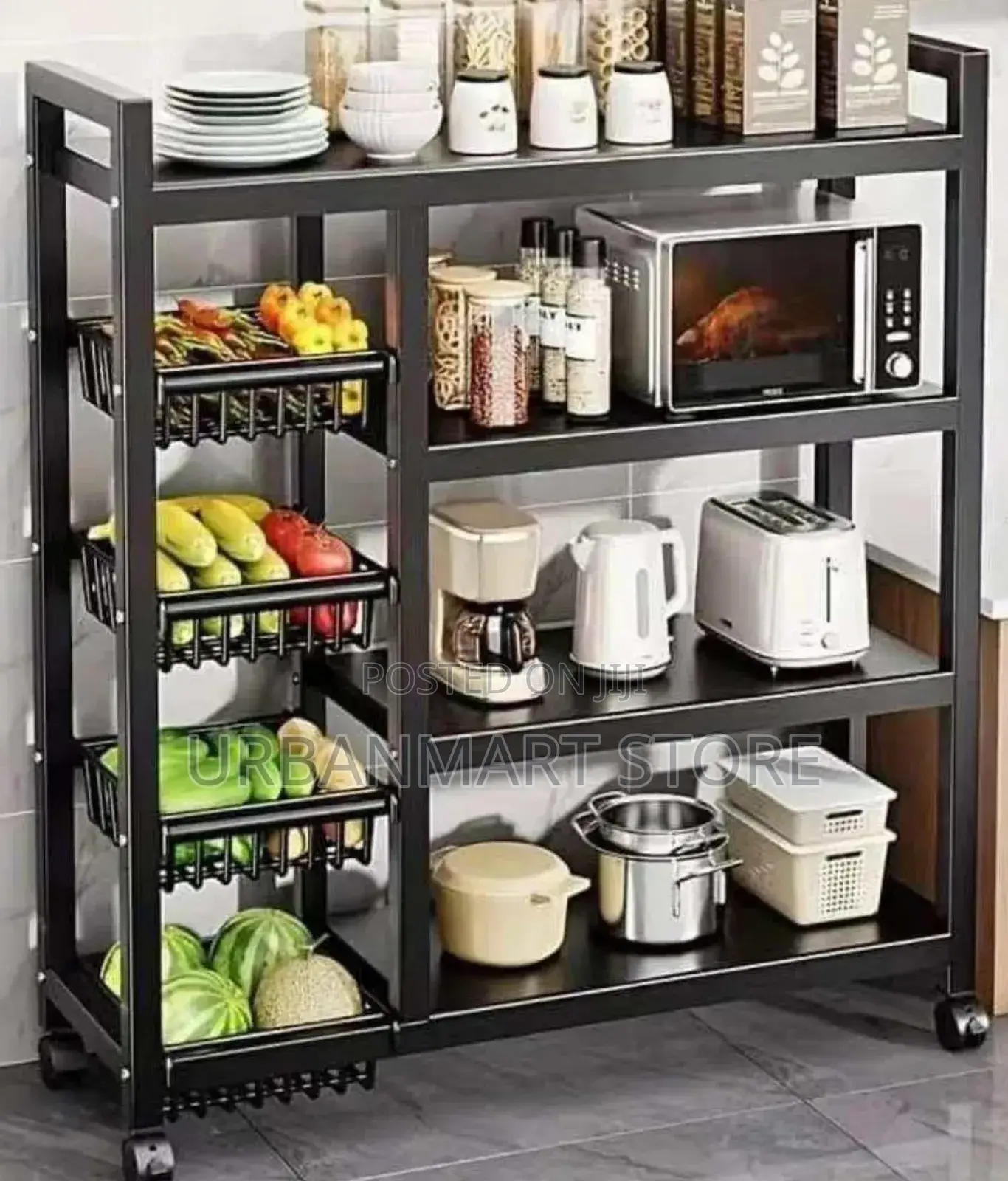 Heavy-Duty Multi-Layer Kitchen Utility Storage Rack