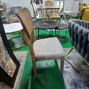Dining Chair: Rubber Wood Padded Restaurant Chair