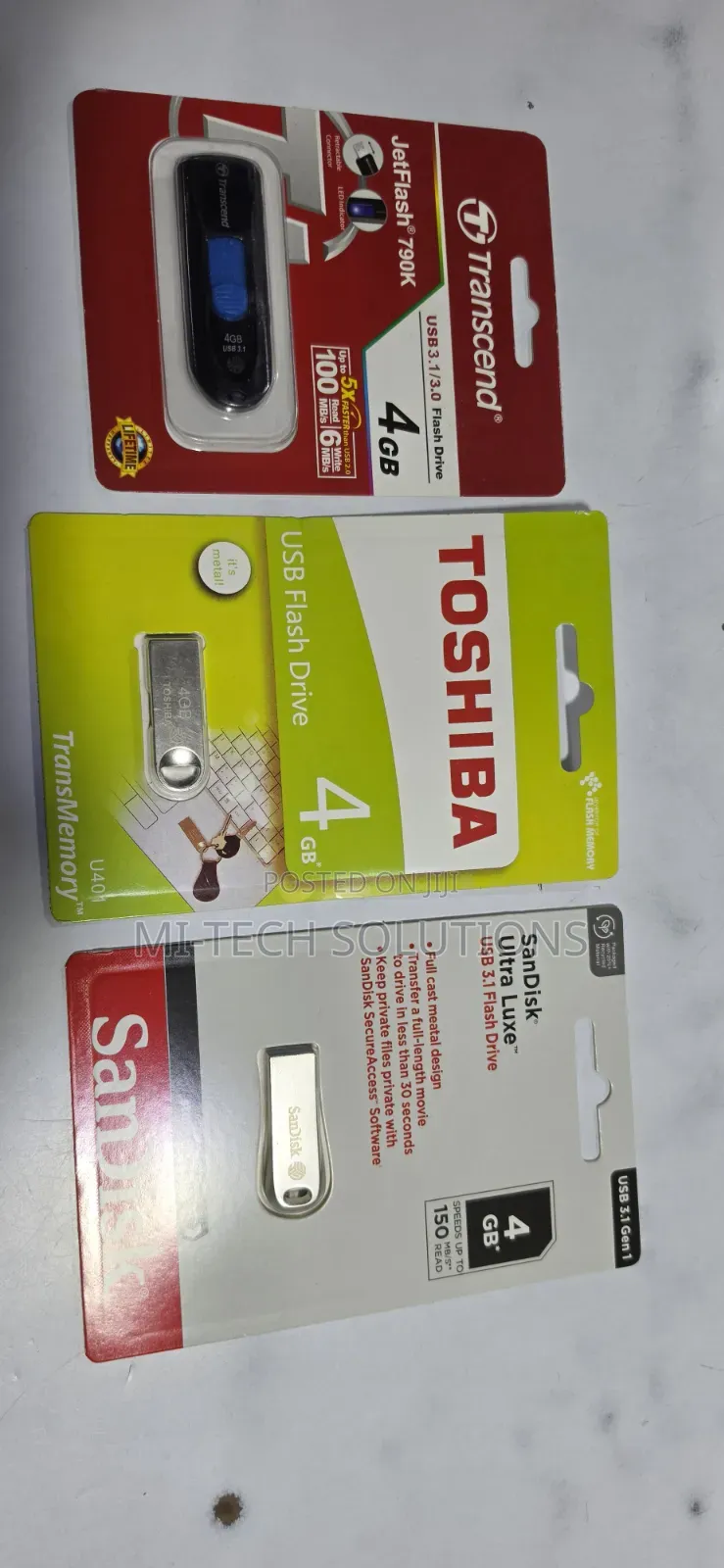 4gb Flashdisks/Flasdrives Sandisk, Transcend, Toshiba, Hp