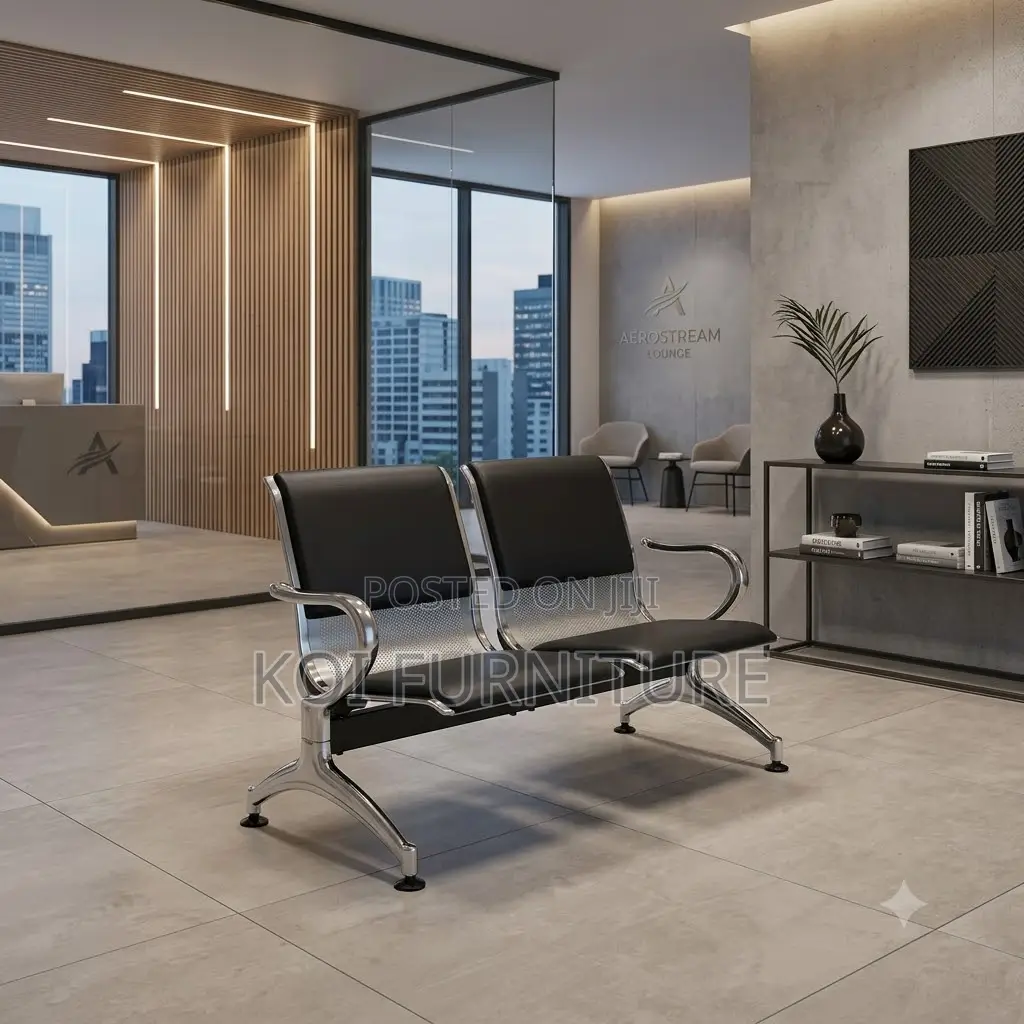 Office Benches; Two Seaters Mettalic Reception Office Bench