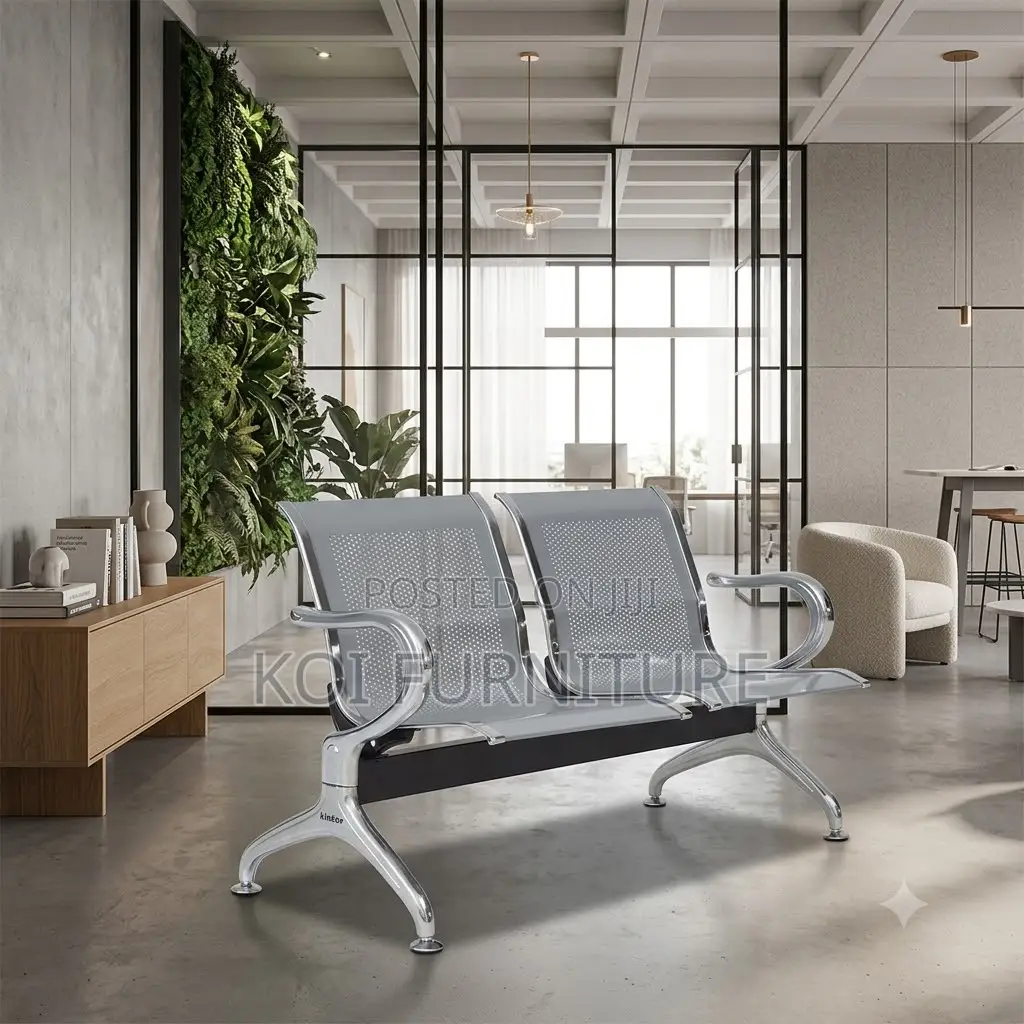 Office Benches; Two Seaters Mettalic Reception Office Bench