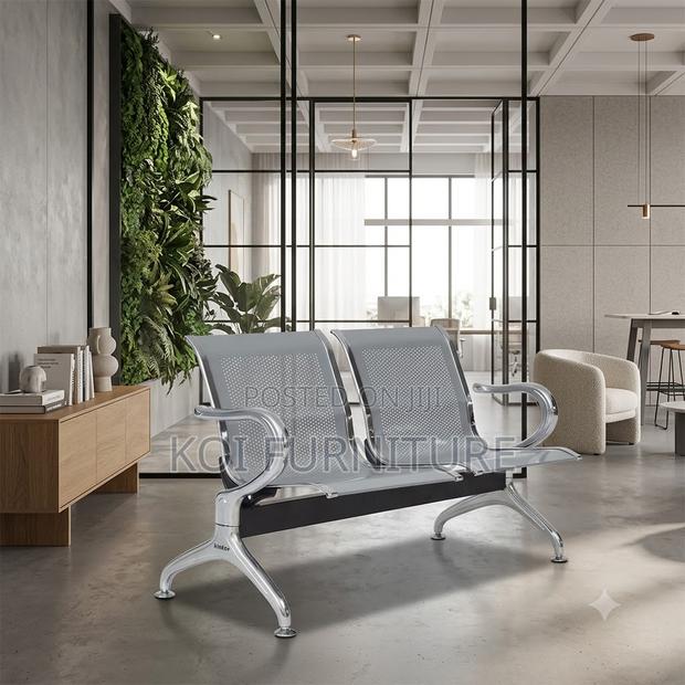 Office Benches; Two Seaters Mettalic Reception Office Bench - thumbnail 4