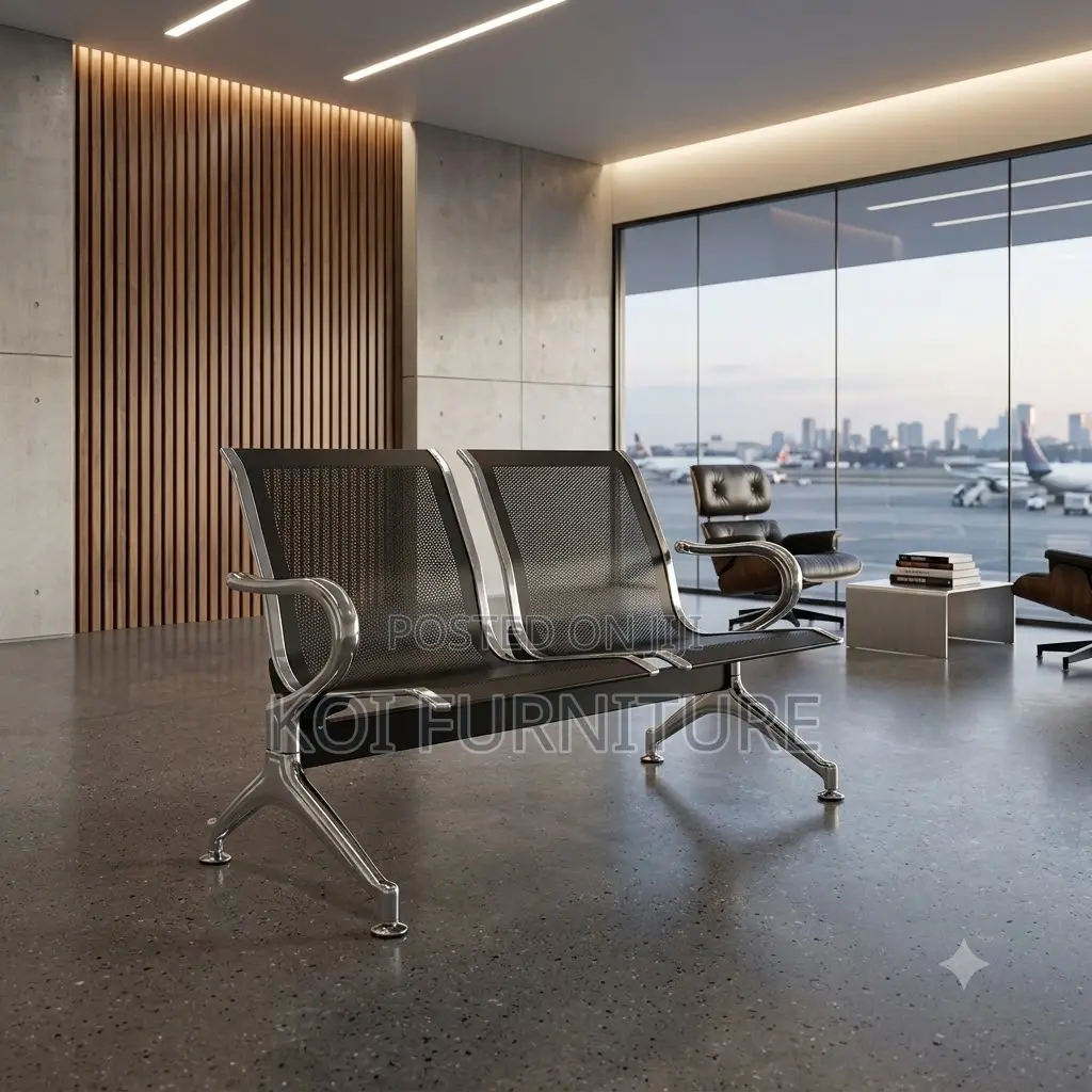 Office Benches; Two Seaters Mettalic Reception Office Bench