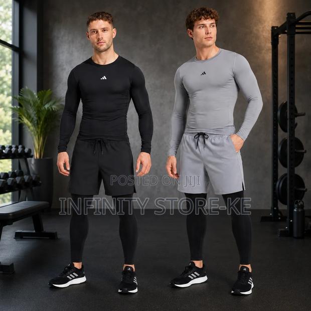 Gym Compression Shirt And Gym Short With Leggings Training Set