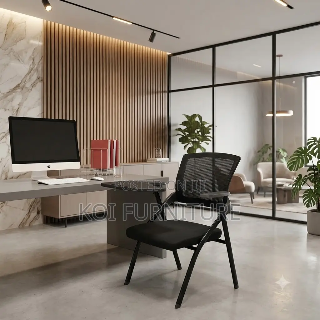 Office Chairs; Foldable Office Schools Seats With Book Pad