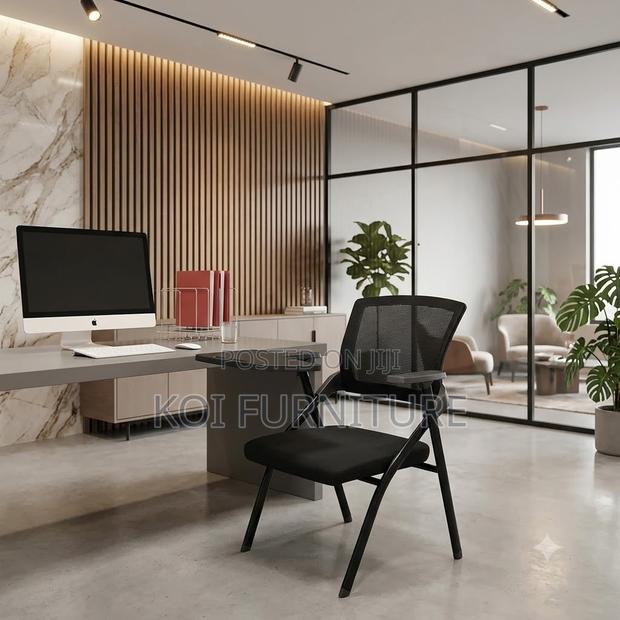 Office Chairs; Foldable Office Schools Seats With Book Pad - thumbnail 2