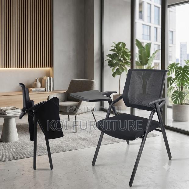 Office Chairs; Foldable Office Schools Seats With Book Pad - thumbnail 3