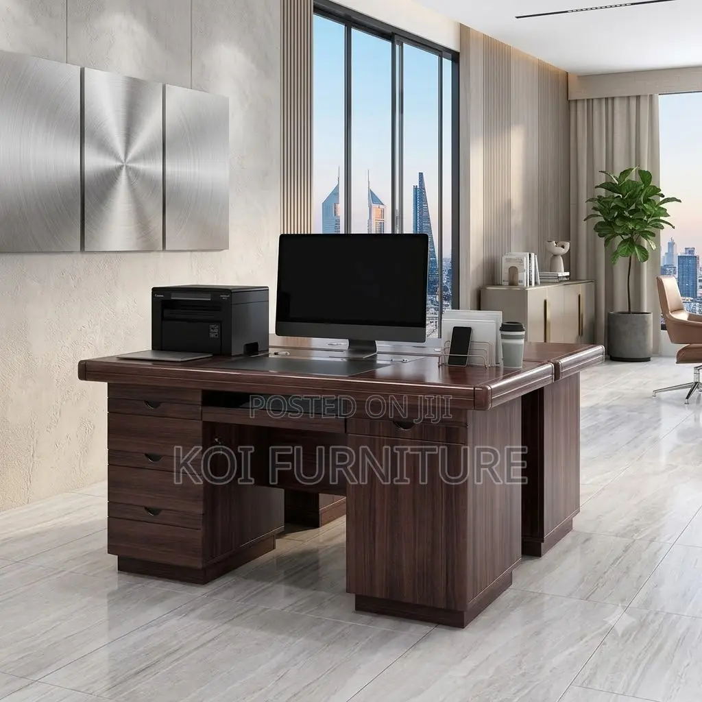 Office Desk; 1.4 Meter Executive Home Office Mahogany Desk
