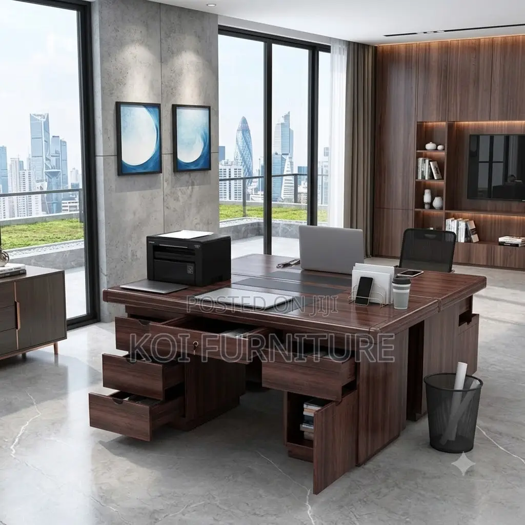 Office Desk; 1.4 Meter Executive Home Office Mahogany Desk