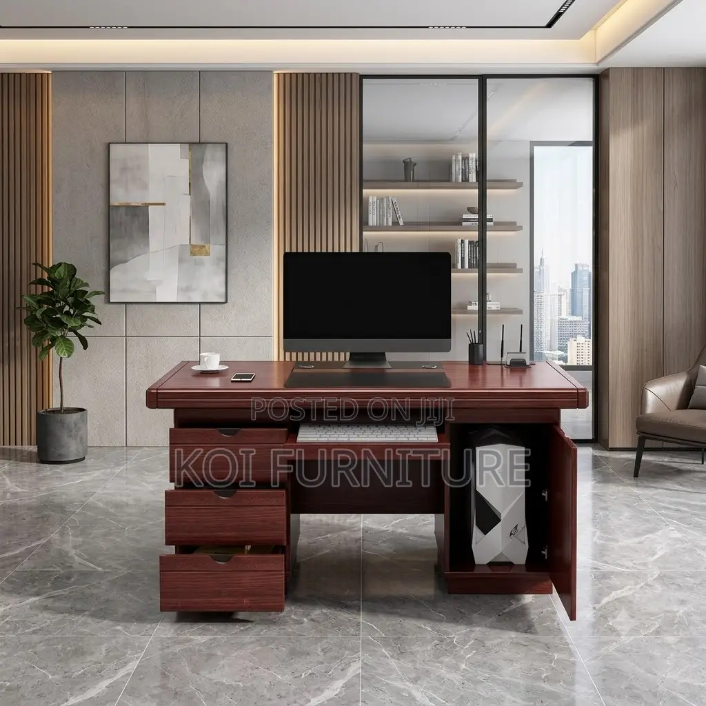 Office Desk; 1.4 Meter Executive Home Office Mahogany Desk
