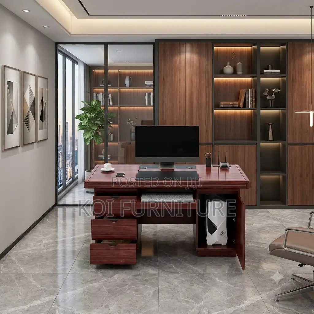 Office Desk; 1.4 Meter Executive Home Office Mahogany Desk