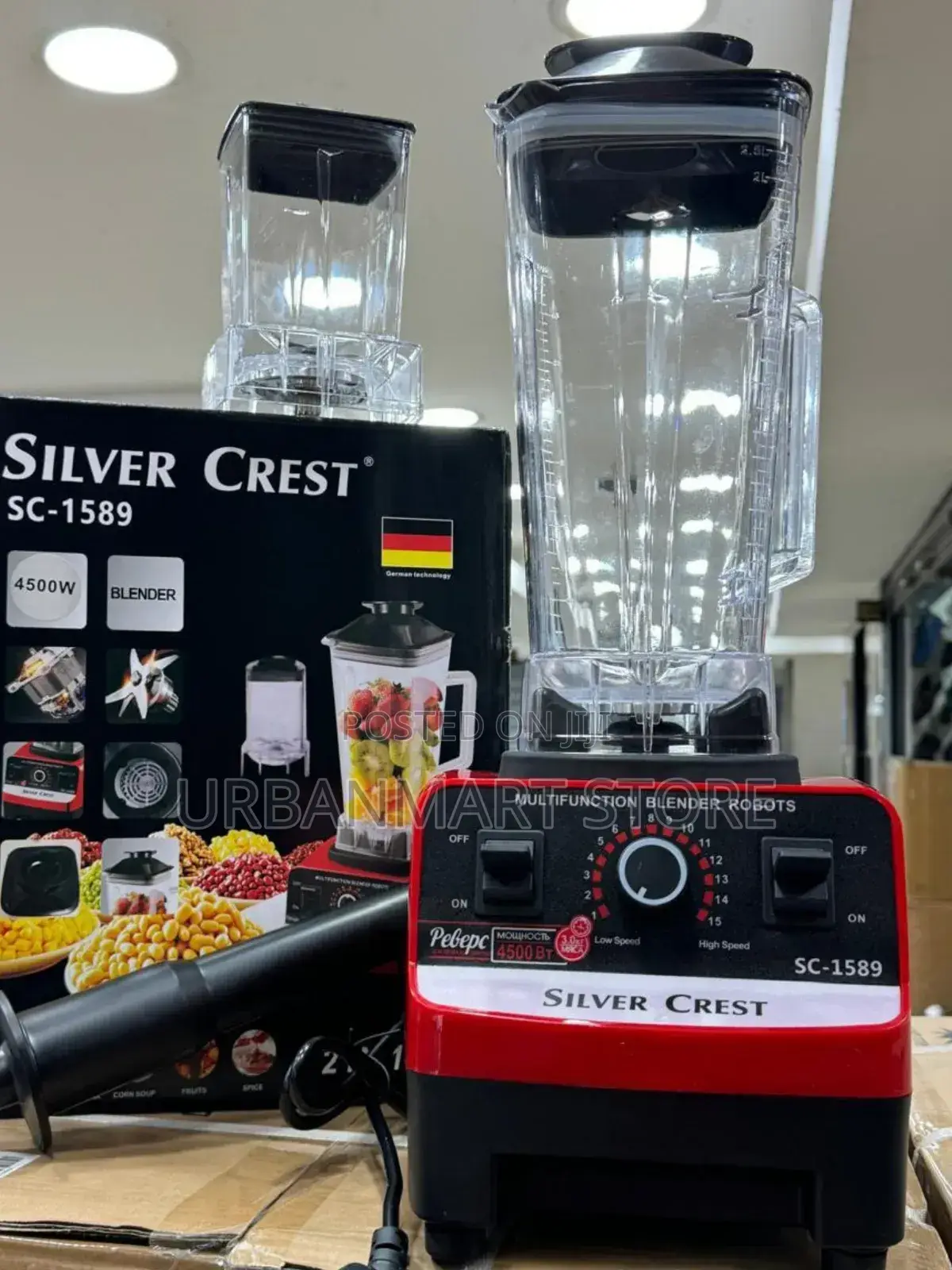 Silver Crest Commercial 2-in-1 Heavy Duty Blender Grinder