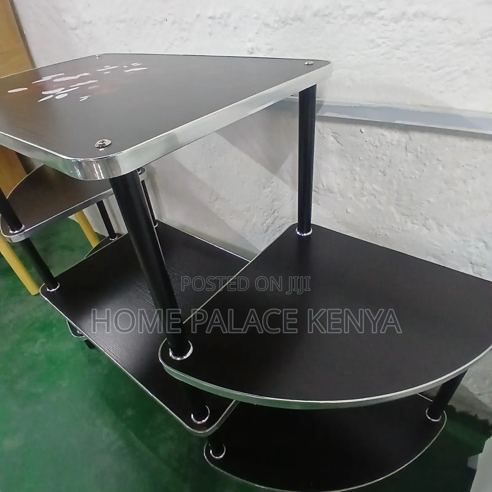 Tv Stand: Flowered MDF Matte Finish Tv Placement Stand