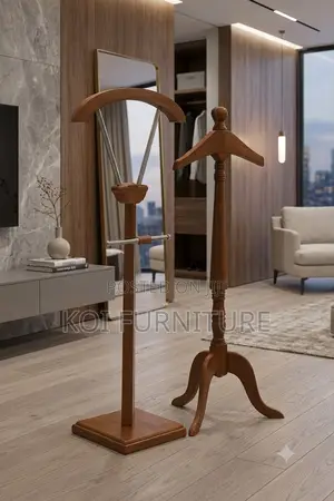 Dressers; Executive Coat Hangers With Mahogany Finish